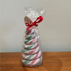 New Red, Green, and White Tag Christmas Tree Candle
